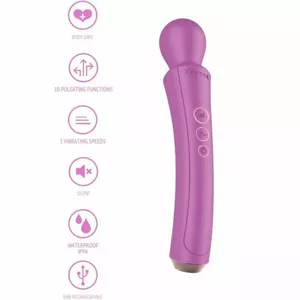Handheld wand massager XOCOON Curved Fuchsia D-234632, curved handheld design for targeted massage