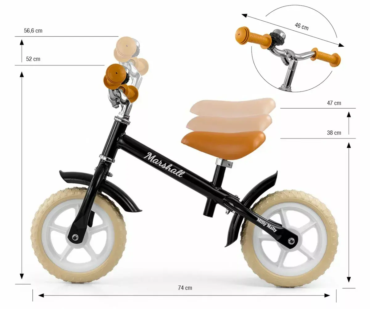 milly mally Running bike Marshall Black (modelis 4926) Photo 7
