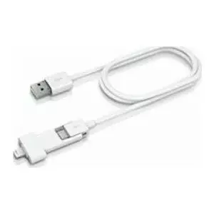 USB-A to microUSB and Lightning cable Innergie IN-ADP-121 0.8 m White