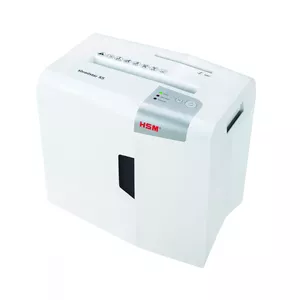 Paper shredder HSM X5 particle-cut P-4, 22 cm working width, 4.5 mm particles, 5-sheet capacity, 18 L bin