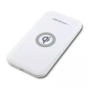 Зарядное устройство QOLTEC 51842 для мобильных устройств — USB, для дома и улицы, беспроводная быстрая зарядка, 9 В, 10 Вт, кабель 1 м, белое