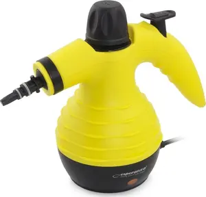 Portable steam cleaner ESPERANZA EHS001 — 0.35 L, 900 W, 3 bar, 115°C, 40 g/min, includes floor/upholstery/brush nozzles