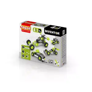 Gear set Engino Inventor Cars 4 Models – transport construction kit, ABS/TPE, for ages 6+