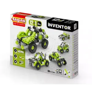 Building set Engino Inventor Cars 12 Models — for ages 6+, ABS and TPE parts