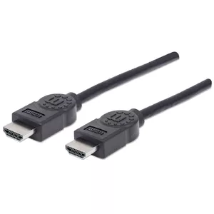 HDMI kabelis Manhattan HDMM6 4K@30Hz 1.8m Vīriešu uz Vīrieti Melns