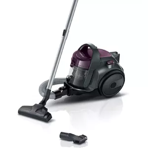 Cylinder vacuum Bosch BGC05AAA1 — 700 W, 1.5 L bagless, HEPA 12, telescopic stainless steel tube, 9 m radius, grey