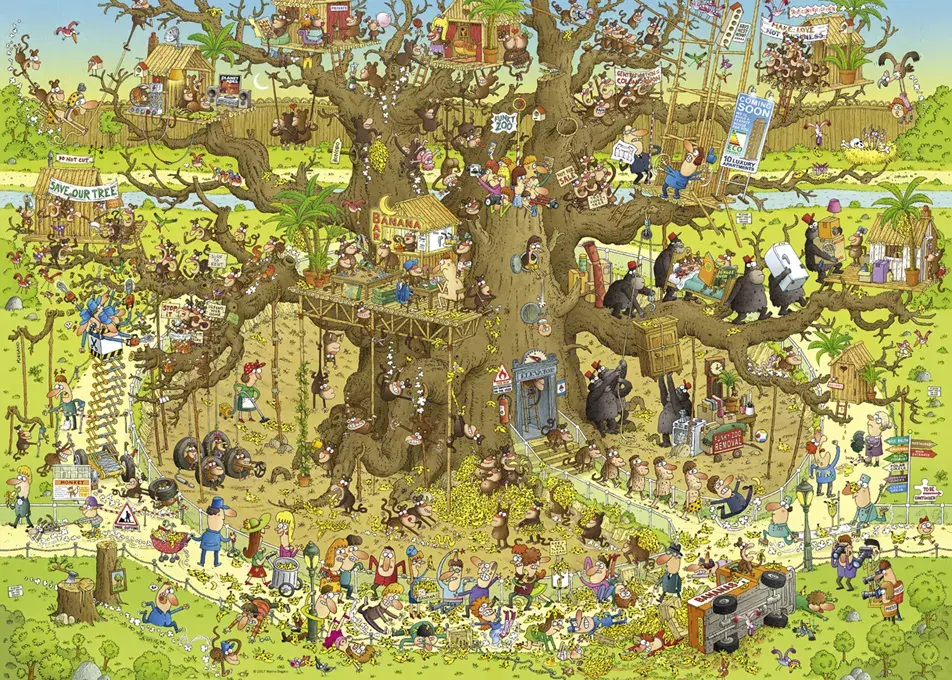 Heye Monkey Habitat Jigsaw Puzzle 1000 Pieces Photo 2