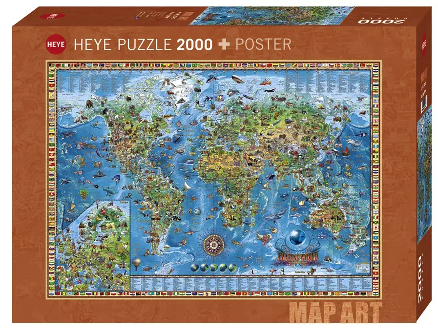 Heye Amazing World Puzle 2000 gabaliņi