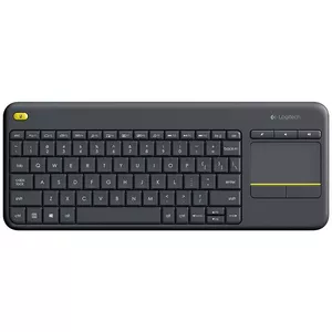 Logitech K400 Plus Wireless Touch Keyboard, Wireless, Keyboard layout QWERTY, USB port, Wireless connection Logitech 2.4 GHz Wireless Technology, Wireless range: 10m, Black, English