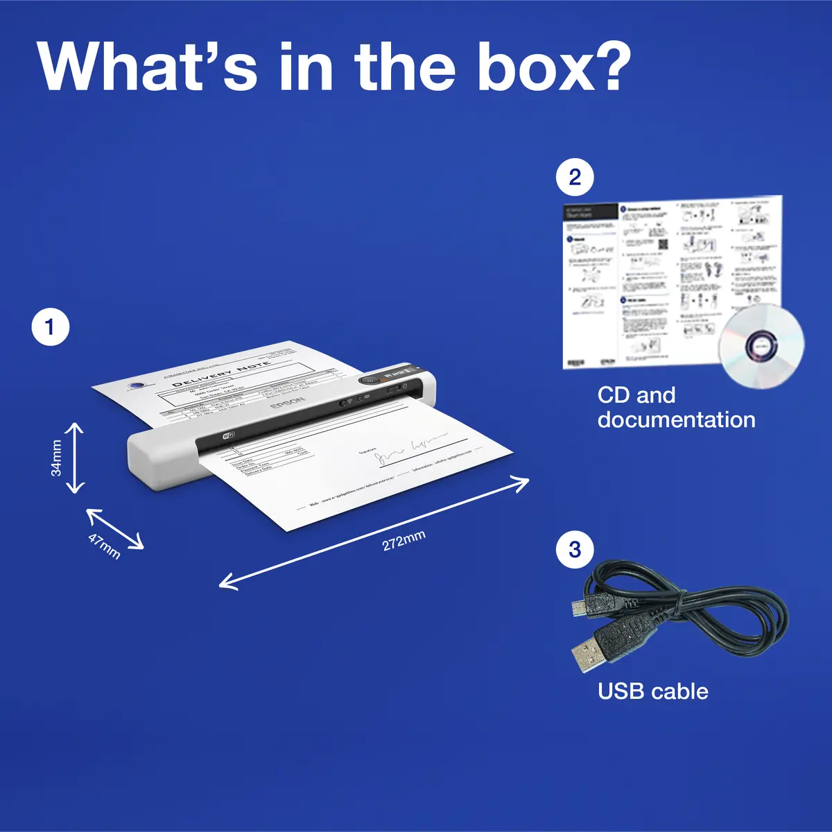 Беспроводной портативный сканер Epson WorkForce DS-80W Photo 3