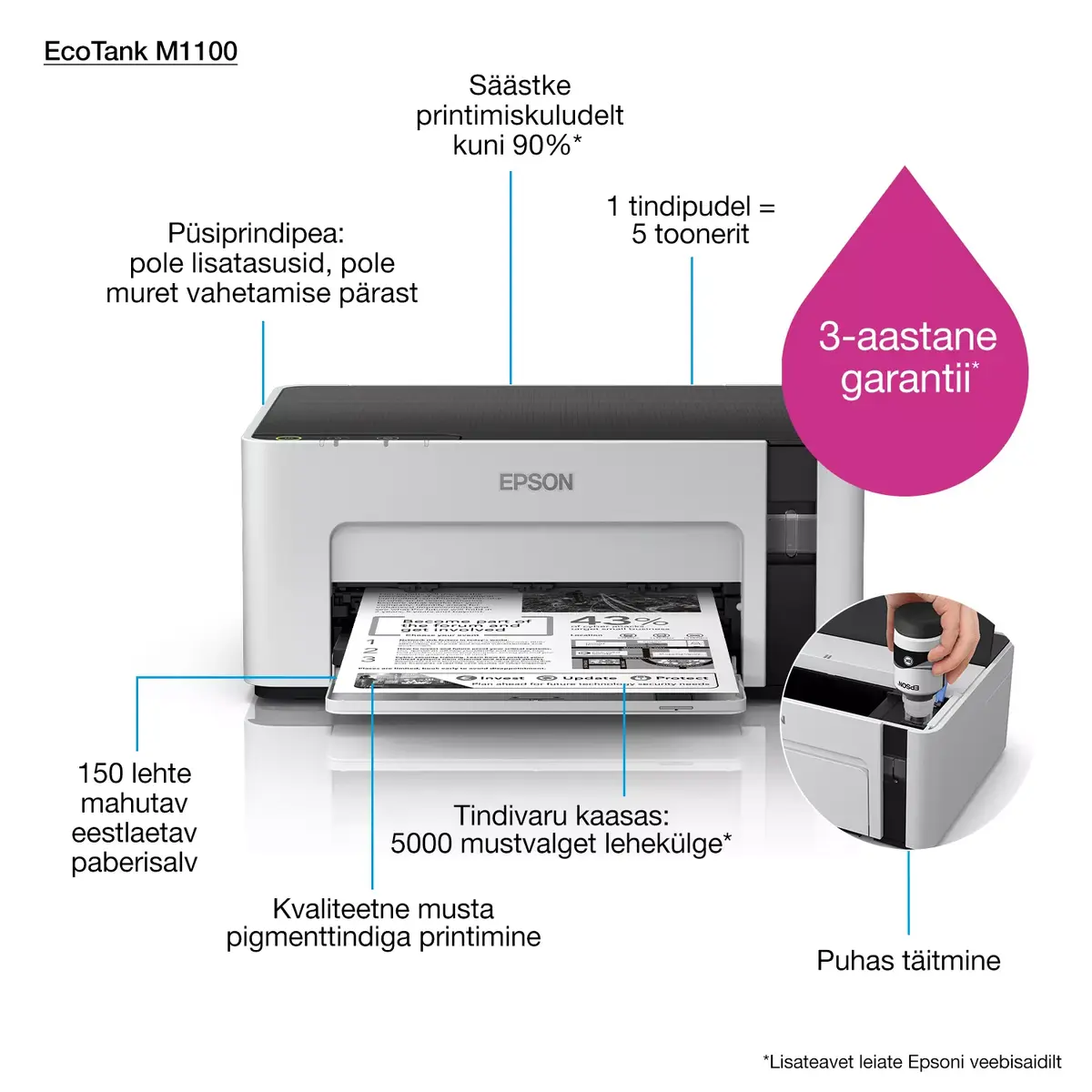 Струйный принтер Epson EcoTank ET‑M1100 Photo 10