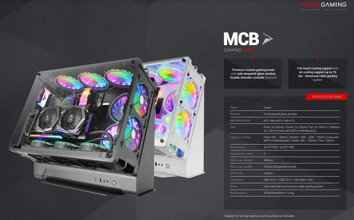 Datora korpuss Mars Gaming MCB White Photo 11