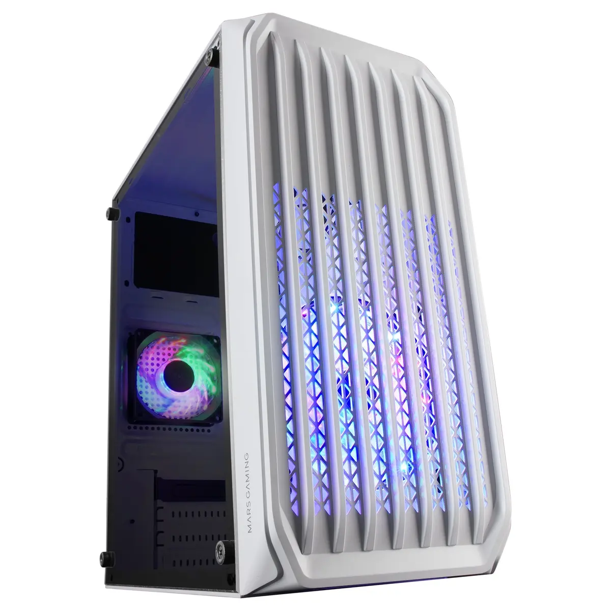 Mars Gaming MC-S2 Balts kompakts Micro-ATX