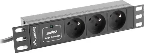 LANBERG PDU-03E-0200-BK — 3x Type E, 16 A, 2 м Photo 5