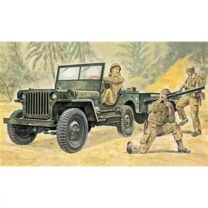 Italeri Jeep Military car model Montāžas komplekts 1:35