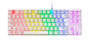 Keyboard Mars Gaming MK80 USB QWERTY US English White Tenkeyless RGB LED