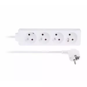 Сетевой удлинитель LIBOX LB0082-3, 4 розетки, длина 3 м, белый