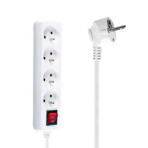 Удлинитель питания LIBOX LB0083-5 — 5 м, 4 розетки переменного тока, для помещений, белый
