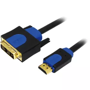 Video Cable Adapter LogiLink CHB3103 3m HDMI DVI-D Black Blue