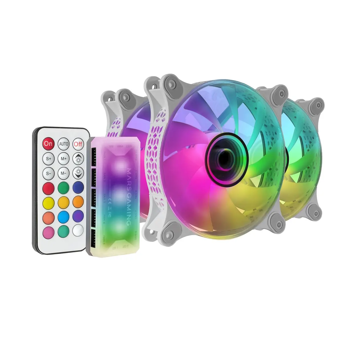 Ventilators Mars Gaming MF-3DKIT White 12cm
