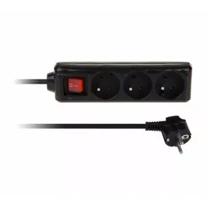 Удлинитель питания LIBOX LB0081B-5, 3 розетки, 5 м, чёрный