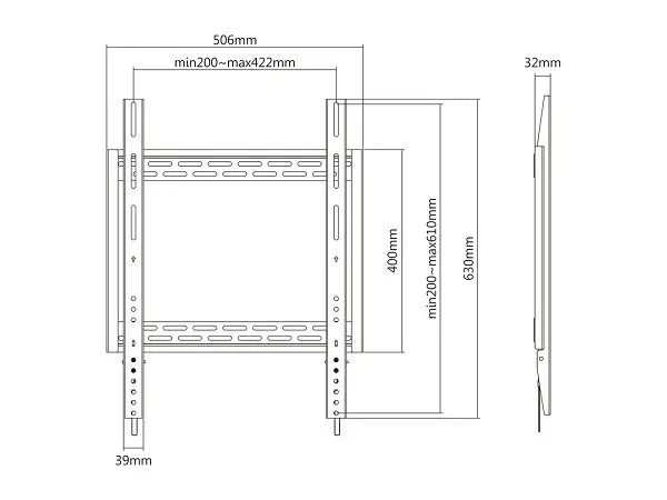 Multibrackets M Universālais sienas stiprinājums HD 100kg Photo 23