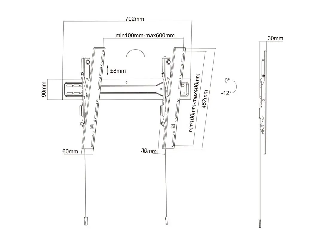 Multibrackets M VESA Wallmount Super Slim Tilt 600 MAX Photo 27
