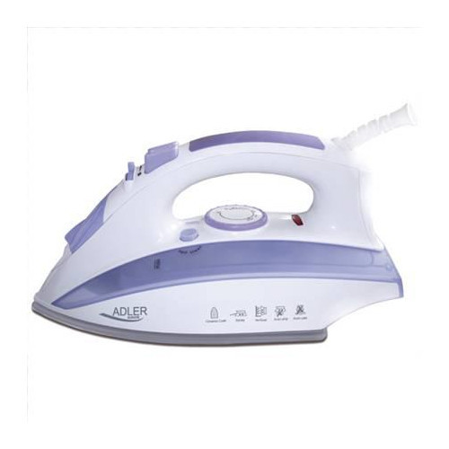 Adler AD 5011 Steam iron, Durable ceramic soleplate, Self-Clean, Anti-Drip, Anti-Calc, Continuous steam, Power 2000W
