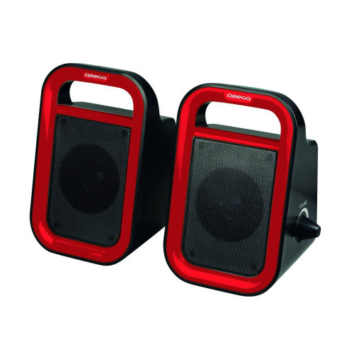 OMEGA OG119BR 2x3W USB Stereo Skaļruņi Red