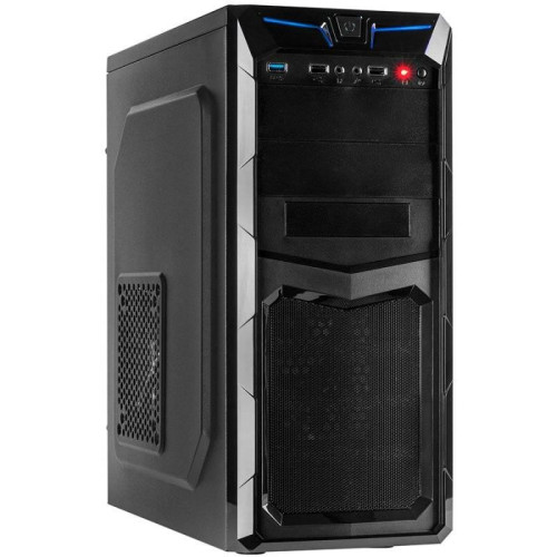 Chassis INTER-TECH GM-C11 Black Midi Tower, ATX, 2xUSB2.0, 1xUSB3.0, HD-audio, PSU optional