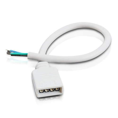 Whitenergy connector for LED strips with cable,RGB, 4pin female 15cm (2 pcs)