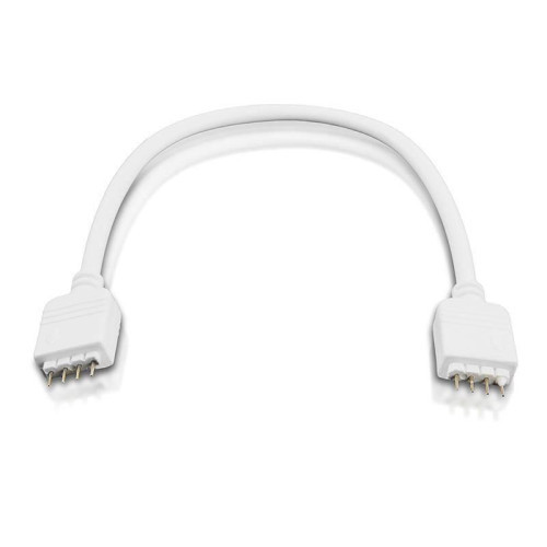 Whitenergy connector for LED strips with cable,RGB, 2x4pin male 15cm (2 pcs)