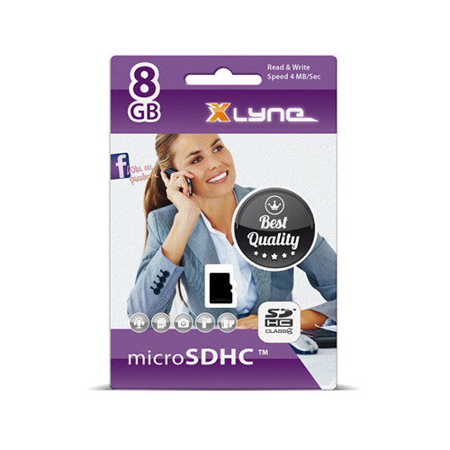 xlyne 7408000 memory card 8 GB MicroSDHC Class 4