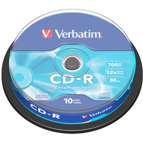 Verbatim CD-R Extra Protection 700MB 52x 10pcs spindle