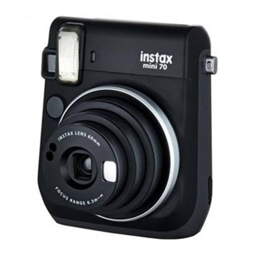 Fujifilm instax mini 70 Black, Focus Macro Mode (0.3 m - 0.6 m) Normal Mode (0.6 m - 3 m) Landscape Mode (3 m and beyond), Lithium, ISO sensitivity (max) 800, Instant camera