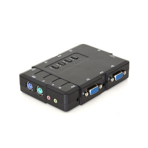 START.LAN 4-ports desktop KVM with audio 8xPS2, 4xVGA, audio