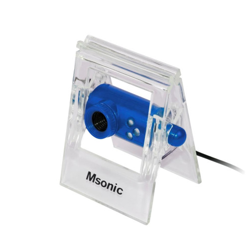 Webcam Msonic MR1803B, USB2+3.5mm, Microphone, 3 led diodes, Blue