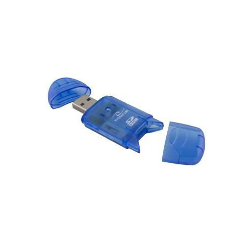 TITANUM Card Reader SDHC/MiniSDHC/MicroSDHC/RS/MM TA101B Blue USB 2.0