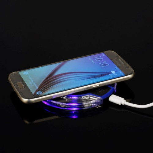 WIRELESS CHARGER ,qi' Q2 LED black-blue
