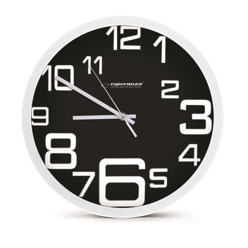 Esperanza EHC017K WALL CLOCK - MILAN - BLACK