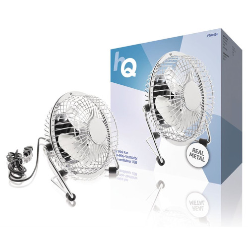 Table Fan 10 cm 2.5 W Metal Silver