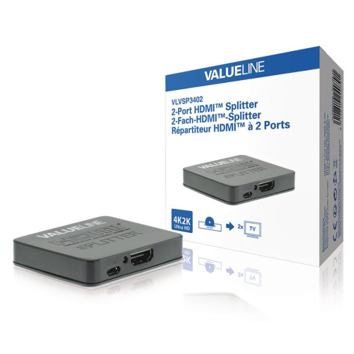 2-Port HDMI Splitter Black