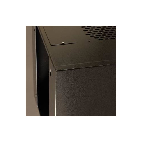 Netrack wall-mounted cabinet 10'', 6U/300 mm, charcoal, glass door