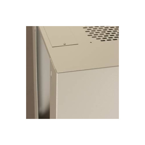 Netrack wall-mounted cabinet, 10'', 9U/300 mm, grey, glass door