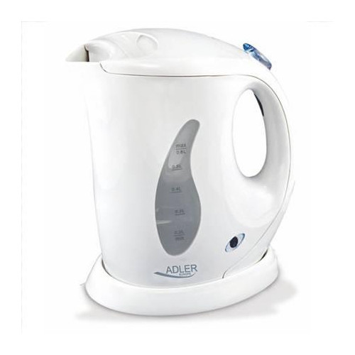 Adler AD 02 Cordless Water Kettle mini, 0.6L, 760W, Filter, Boil-dry protection , White