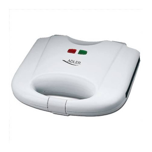 Adler AD 311 Waffle maker, Non-stick coated plates, Ready indicator, White
